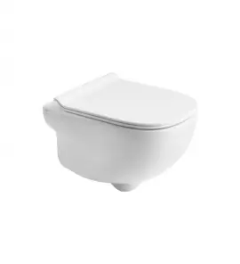 Axa Wild Miska ścienna 34x52 cm i deska WC wolnoopadająca Biały połysk 3006001+AF3001