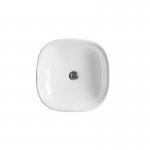 Axa Wild Umywalka stawiana na blat lub wpuszczana 45x45 cm z korkiem Click-clack Biały połysk 3009001+AF0015