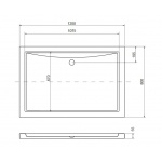 Besco Alpina Brodzik Prostokątny SlimLine 120x80 biały BAA-128-P