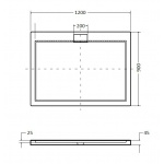 Besco Axim Brodzik Prostokątny UltraSlim 120x90 biały BAX-129-P