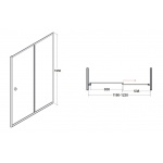 Besco Duo Slide Drzwi Prysznicowe Przesuwne 120x195 DDS-120