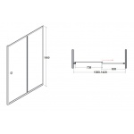 Besco Duo Slide Drzwi Prysznicowe Przesuwne 140x195 DDS-140