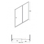 Besco Duo Slide II Kabina Nawannowa 170x150 cm DDS-II-170