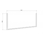 Besco Infinity Obudowa asymetryczna Lewa/Prawa 160x100 biała OAI-160-NS