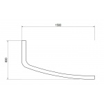 Besco Luna Obudowa asymetryczna Prawa 150x80 biała OAL-150-NP