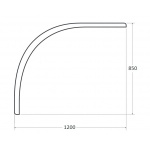 Besco Maxi Obudowa do Brodzika Lewa/Prawa 120x85 biała OAB-120-NS