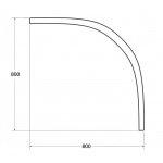 Besco Oliver II Obudowa do Brodzika 80x80 biała OAO-80-II