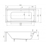 Besco Optima Wanna prostokątna 150x70 biała WAO-150-PK