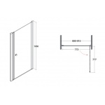 Besco Sinco Drzwi Prysznicowe 90x195 DS-90