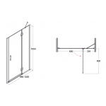Besco Viva Drzwi Prysznicowe Prawe 100x195 DVP-100-195C