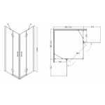 Besco Viva Kabina Prysznicowa 90x90 VK-90-195-C