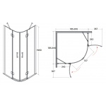 Besco Viva Kabina Prysznicowa 80x80 VP-80-195-C