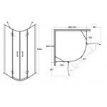 Besco Viva Kabina Prysznicowa 90x90 VP-90-195-C