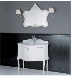 Bleu Provence Anis Zestaw łazienkowy z umywalką, blatem i lustrem white matt ANIS