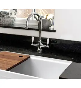 Bleu Provence Bateria kuchenna z ruchomą wylewką chrom RKA08CR