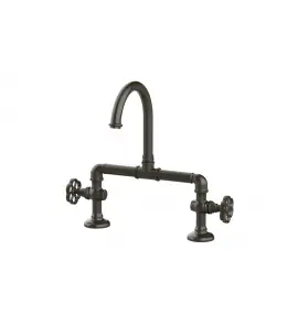 Bleu Provence Bateria kuchenna 2-otworowa z obrotową wylewką corten RKM09CT