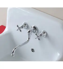 Bleu Provence Bateria kuchenna ścienna z obrotową wylewką chrom RKO04CR