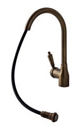 Bleu Provence Bateria kuchenna z wyciaganą wylewką dark bronze RKA05BG