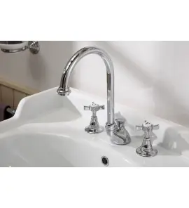 Bleu Provence Bateria umywalkowa 3-otworowa z korkiem chrom RLF101CR