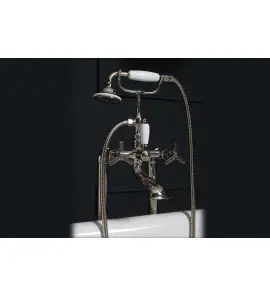 Bleu Provence Bateria wannowa wolnostojąca ze słuchawką i wężem chrom RVT111CR