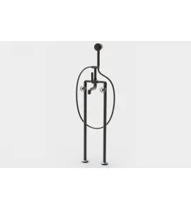 Bleu Provence Bateria wannowa wolnostojąca ze słuchawką i wężem black nickel RVMTM311NN