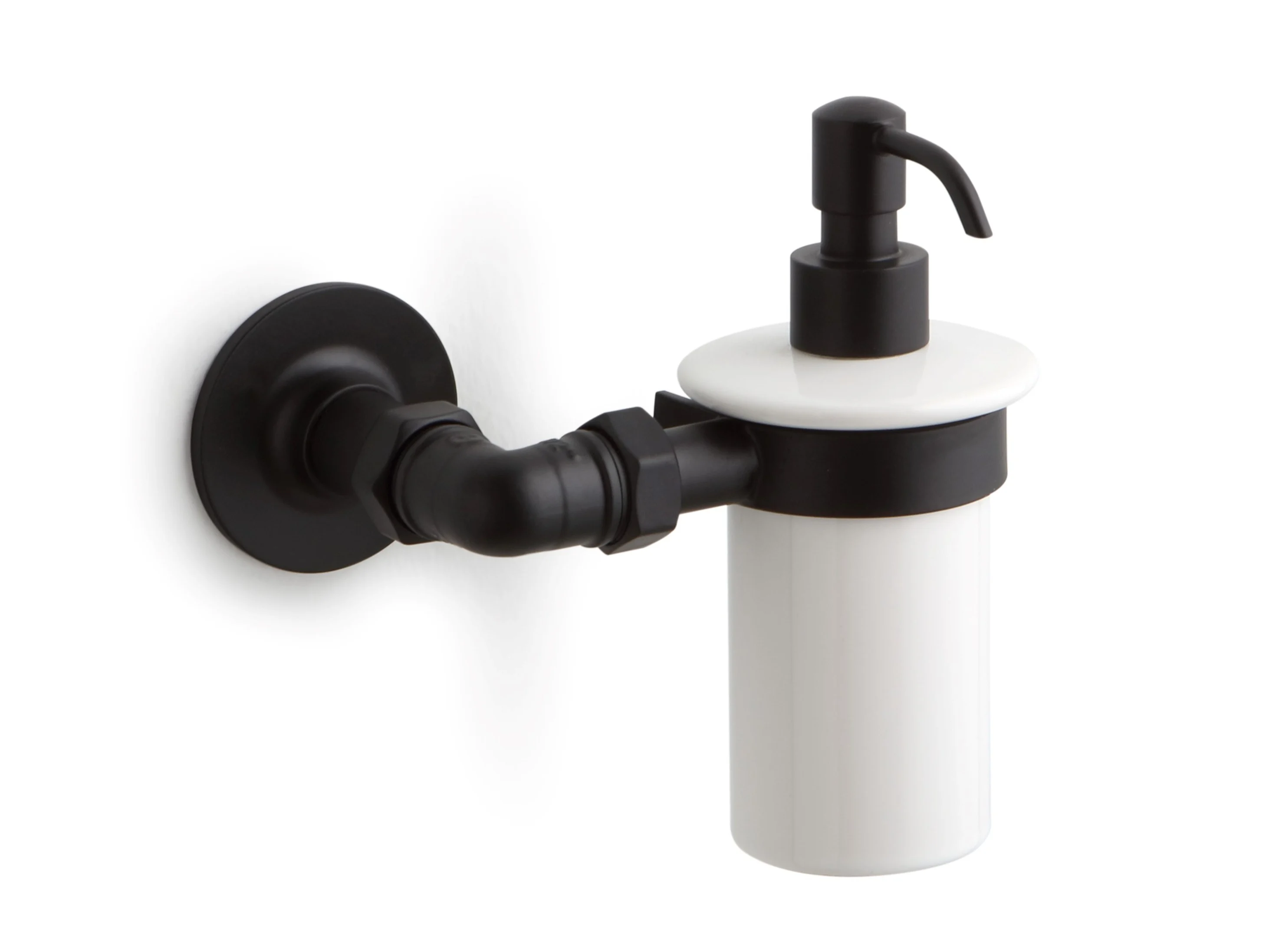 Bleu Provence Industrialis Dozownik mydła ścienny white/black ABI201.2RAL
