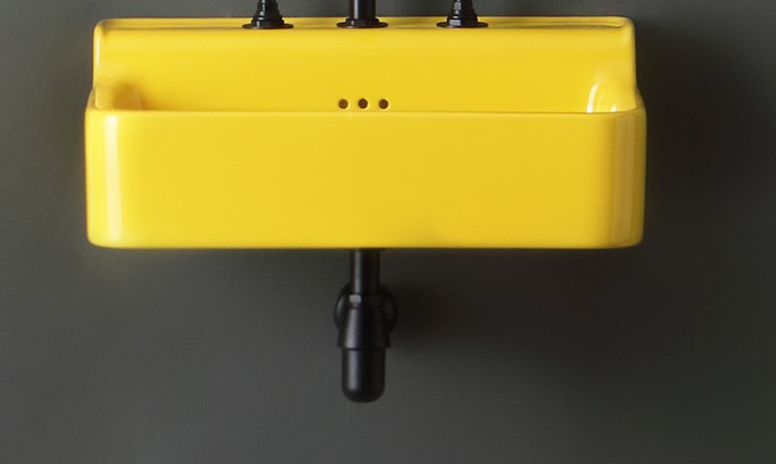 Bleu Provence Industrialis Umywalka stawiana na blat 60x46 mustard yellow glossy BP4601