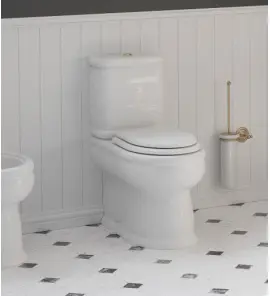 Bleu Provence Romantica Miska stojąca kompakt + spłuczka + deska + mechanizm spłukujący 69x38 white BP324+BP340+328+O40.8