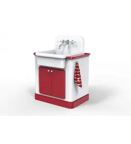 Bleu Provence Zlew kuchenny z szafką 90,5x68 white/red TCM60+TCK60B