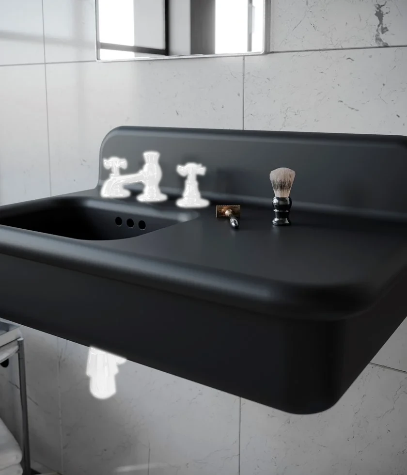 Bleu Provence True Colors Lite Umywalka asymetryczna 80x46 black TC2LA80DC