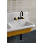  Bleu Provence True Colors Umywalka podwójna wisząca 120x42 white mustard yellow glossy TCL120C2