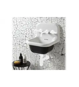  Bleu Provence True Colors Umywalka wisząca 42x42 white black TCL40C2