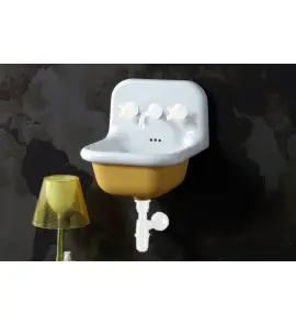  Bleu Provence True Colors Umywalka wisząca 42x42 white mustard yellow mat TCL40C