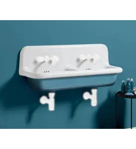  Bleu Provence True Colors Umywalka podwójna wisząca 120x42 white pastel blue TCL120C3