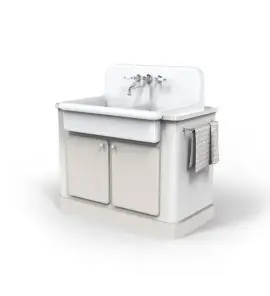 Bleu Provence Zlew kuchenny podwójny z szafką 120x60 white/ecru TCM90+TCK90B