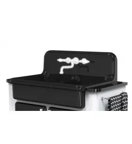 Bleu Provence Zlew kuchenny półblatowy podwójny 90x68 black TCK90DC