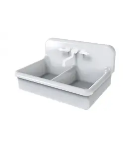 Bleu Provence Zlew kuchenny półblatowy podwójny 90x68 white TCK90B