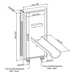 Bongio Acquaviva Bateria umywalkowa 220 mm podtynkowa z regulacją przepływu irony 56539TT2220