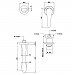 Bongio O\'Clock Bateria umywalkowa podtynkowa 220 mm czarny mat 14538/22GRNE W MAGAZYNIE!!