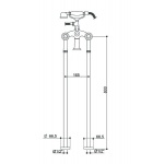 Bongio Rivolì bateria wannowa wolnostojąca z prysznicem 05528