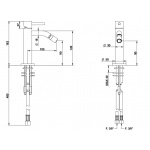 Bongio Time2020 Basic Bateria bidetowa jednootworowa brushed stainless steel 73522AS00