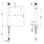 Bongio Time2020 Bateria bidetowa jednootworowa brushed stainless steel 71522AS00