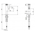 Bongio Time2020 Bateria bidetowa jednootworowa brushed stainless steel 72522AS00