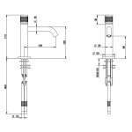 Bongio Time2020 Bateria umywalkowa jednootworowa brushed stainless steel 71521AS00