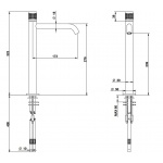 Bongio Time2020 Bateria umywalkowa wysoka jednootworowa brushed stainless steel 71532AS00