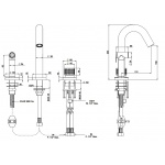 Bongio Time2020 Kitchen Bateria kuchenna 3-otworowa brushed stainless steel 71590AS00