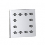 Bongio Time2020 Wellness Dysza boczna 50x50 mm kwadratowa brushed stainless steel 70867ASQU