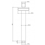 Bongio Time2020 Wellness Ramię sufitowe do deszczownicy 300 mm brushed stainless steel 70804AS00