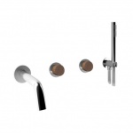 Bongio Time2020 Wood Bateria wannowo-natryskowa podtynkowa brushed stainless steel 69530AS0D