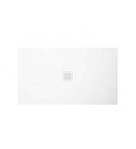 Brecoro Plain Brodzik prostokątny 140x80 cm Biały Mat PLB032